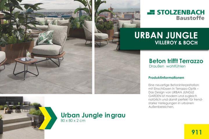 Terrassenplatte Urban Jungle grau VB-911