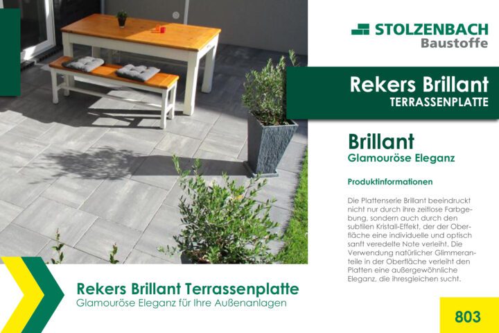 Rekers Terrassenplatte Brillant in Basalt-Grau