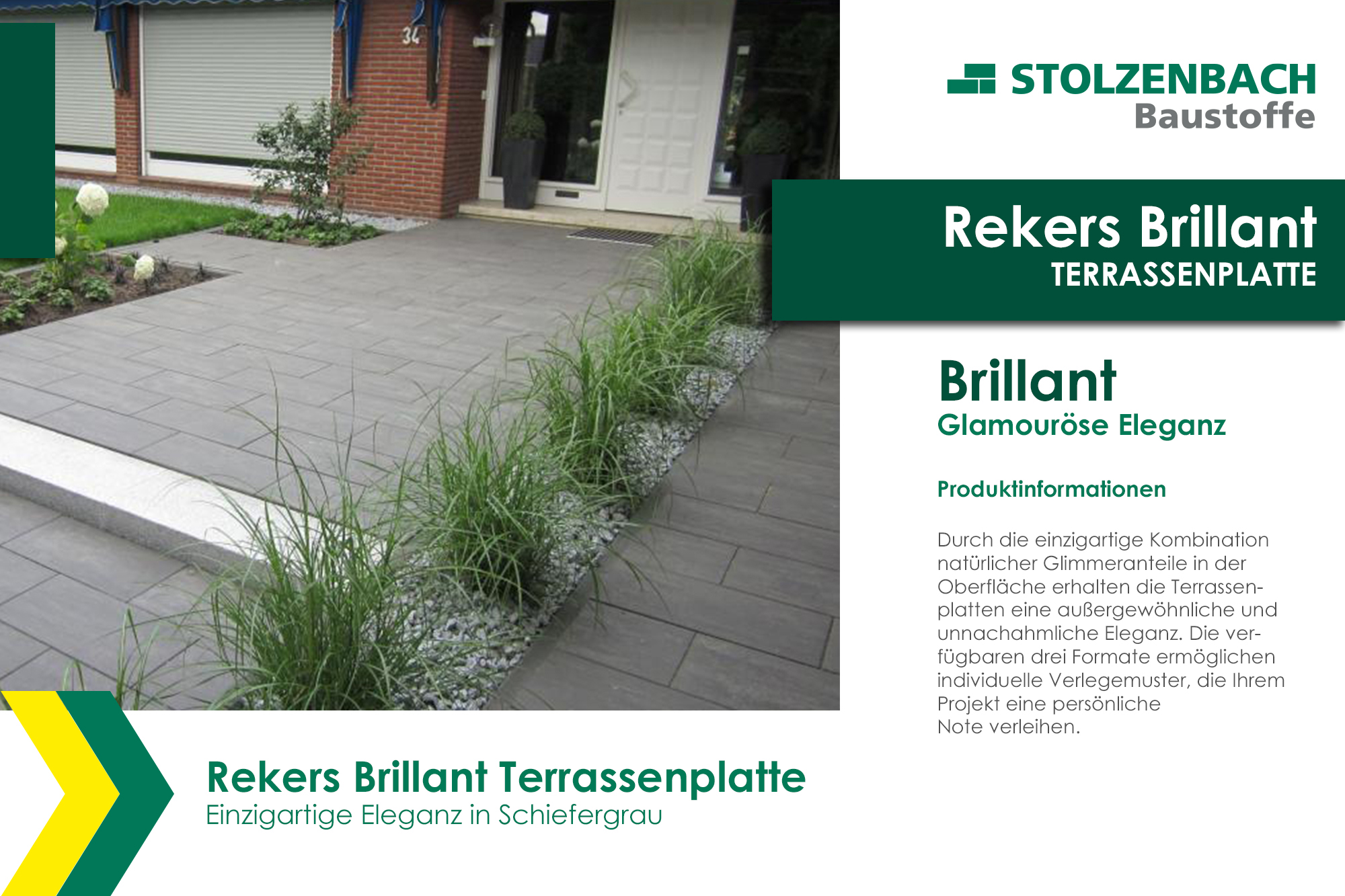 Rekers Terrassenplatte Brillant in Schiefergrau bei Stolzenbach