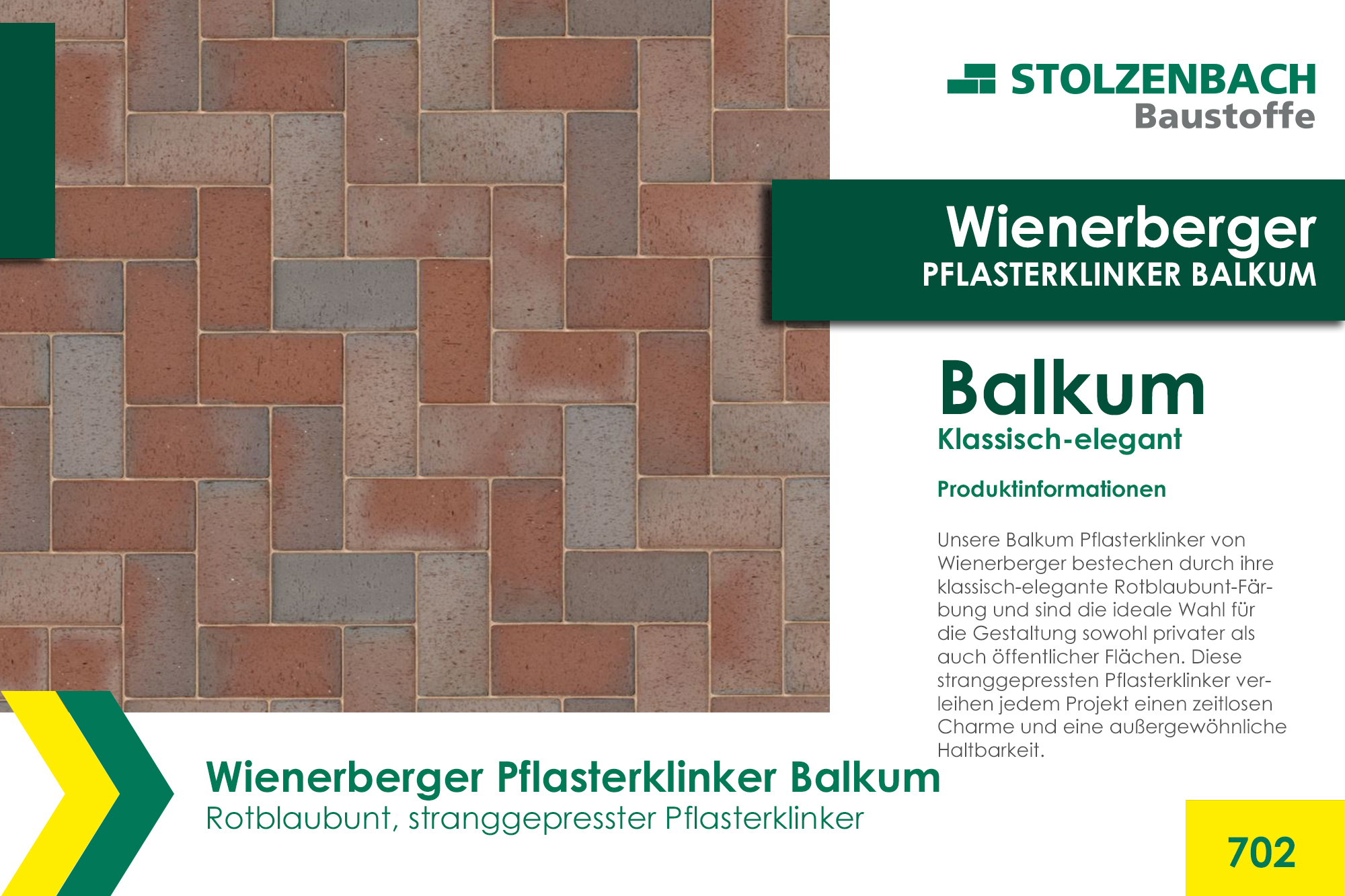 Balkum Pflasterklinker bei Stolzenbach Baustoffe in Bremen
