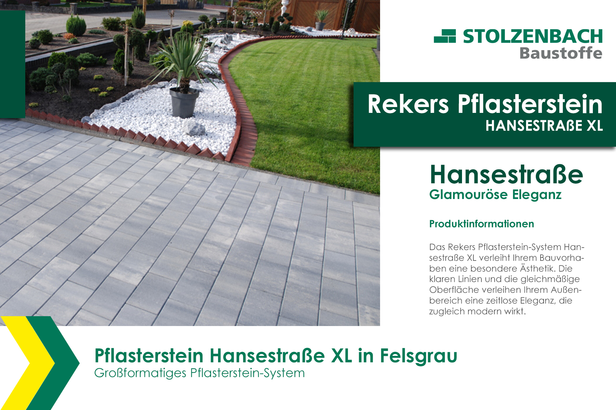 Rekers Hansestraße XL Pflasterstein Felsgrau