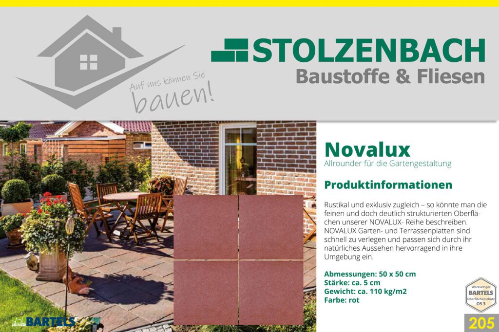 Bartels Terrassenplatte Novalux Rot X X Cm