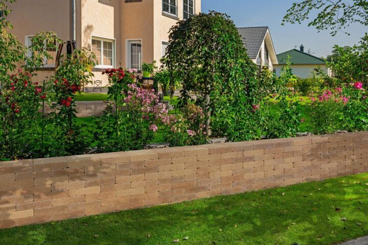 Kibo-Mauer Grundelement in Sandbeige nuanciert mit authentischer Klinkeroptik