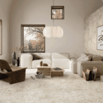 Estro Beige Großformatplatte 100×100×2 cm in Natursteinoptik