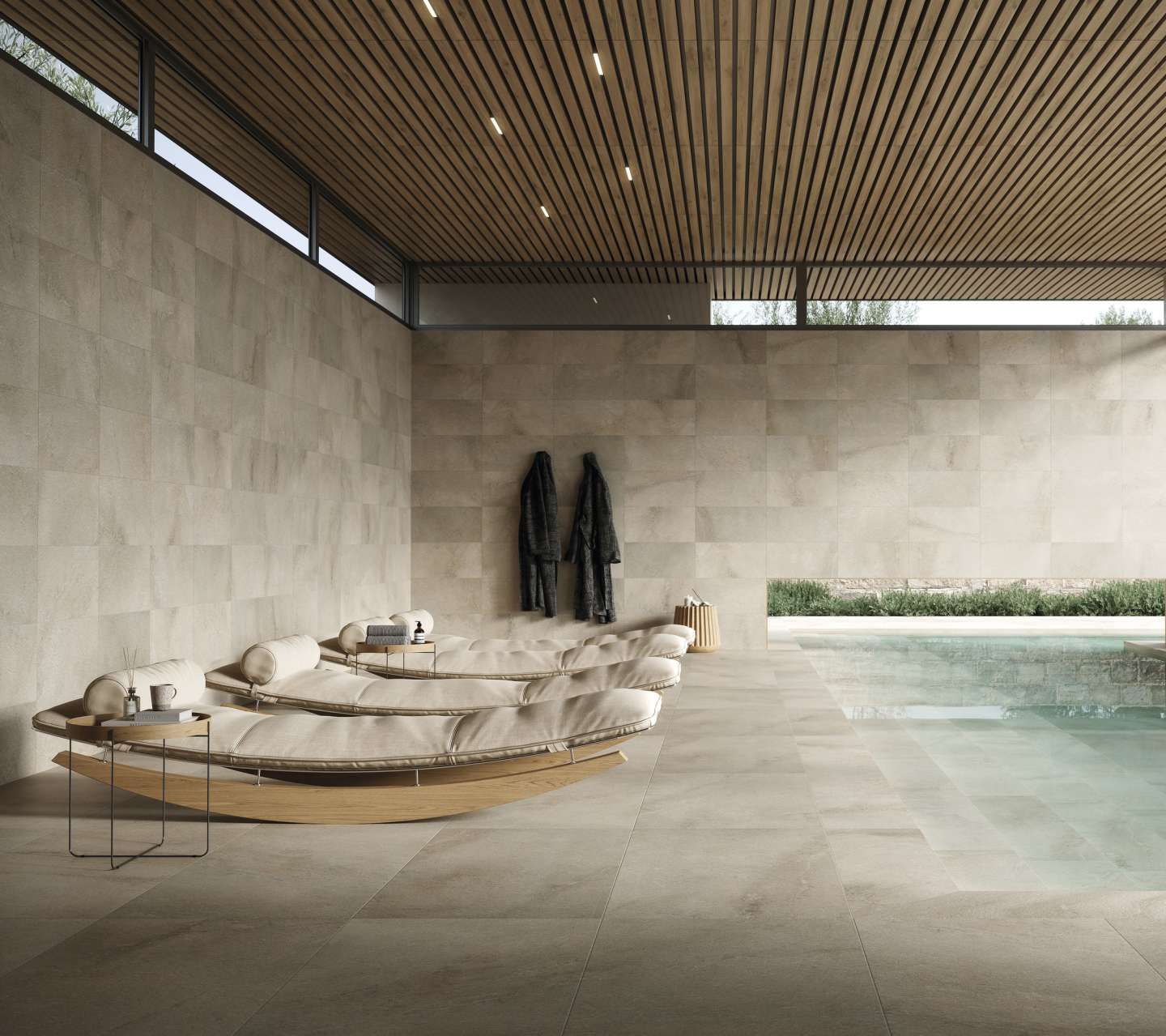 In Anlehnung an die prähistorische Architektur präsentiert Native Stone eine Palette von neutralen Farbtönen, deren zeitgenössisches Design den Grundstein für eine minimalistische und zugleich warme Atmosphäre legt.