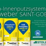 Weber.cal Kalkputz-System 172, 174 und 178 für ökologischen Innenausbau bei Stolzenbach Baustoffe Bremen.