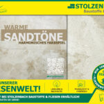 Fliese in warmen Sandtönen mit authentischer Natursteinoptik in der Fliesenwelt Bremen