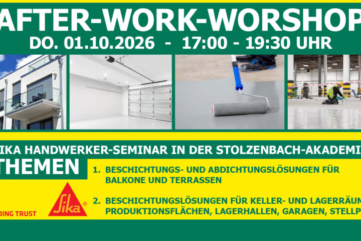 SIKA Handwerker-Seminar in der Stolzenbach-Akademie in Bremen